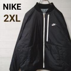 NIKE MA-1 希少XLサイズ　ボンバージャケット 黒/白 リバーシブル NIKE - NIKE ナイキ ビッグスウォッシュ リバーシブルボンバー
