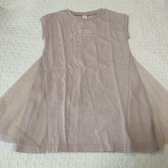 値下げ！タグ付き☆ピンク チュールワンピース 90