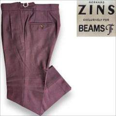 J5038美品 ベルナールザンス セミツイード2プリーツサイドアジャスターパンツ BERNARD ZINS（ベルナール ザンス）｜guji online shop（グジ