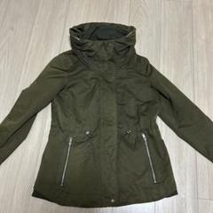 ZARA 黒 ファー付きモッズコート 美品】ZARA trf モッズコート ボア ブラック ファー付き Sサイズ