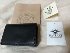 DAYSART コンパクト 三つ折り 小銭入れ付き ミニ財布 ブラック