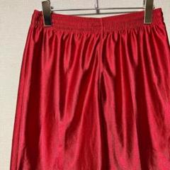 スリーポイント　バスケットハーフパンツ(M)レッド無地　トレーニングウェア