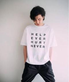 藤井風 サークルTシャツ HELP EVER HURT NEVER 初期 藤井風 初期HELP EVER HURT NEVER Tシャツ Lサイズ 白