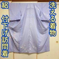 KN4674 絽 付下げ訪問着 身丈158.5cm 洗える着物 夏着物 化繊