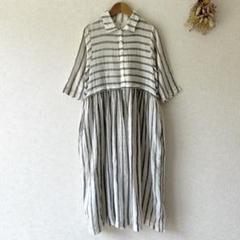 maku textilesマクテキスタイルコットン半袖シャツクリーム色 maku textilesマクテキスタイルコットン半袖シャツクリーム色の