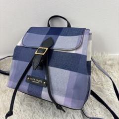 ⭐未使用級⭐ブルーレーベル クレストブリッジ　チェック　ミニ リュック クレストブリッジチェックPVCバックパック（バッグ）｜BLUE