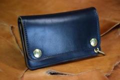 カード入れ　小銭入れ　ミニ財布　MARYAM社　　ホースバット　馬革　黒　茶芯 ミドル トラッカーウォレット / Middle Tracker Wallet < Maryam