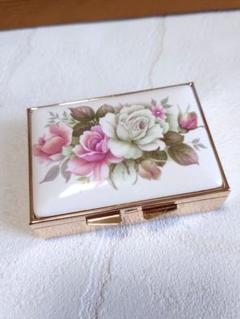 未使用　薔薇　印鑑ケース　レトロ　バラ　花柄