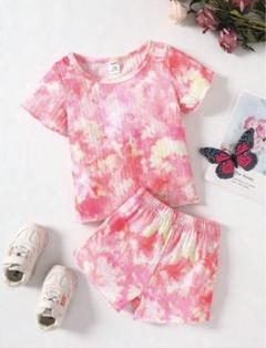 ❤︎ベビー　赤ちゃん　絞り染め　リブニット　Tシャツ&ショートパンツセット❤︎