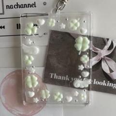 トレカケース デコ レジンキーホルダー ハンドメイド ウィッシュコア 気泡あり