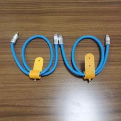 新品 ブルー USBケーブル 平型端子 Type-C ケーブル 2本 0.5m