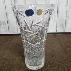 未使用】ボヘミアグラス 花瓶 フラワーベース BOX付き 高さ25