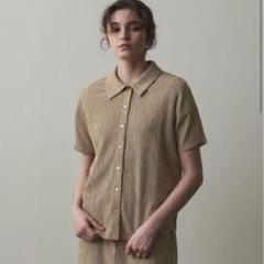 Steven Alan クレープチェック ハーフスリーブシャツのサムネイル