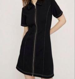 Sly FRONT ZIP BACK OPEN ショートワンピース