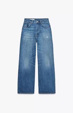 【ZARA】リラックス オーバーサイズ ラインストーンジーンズ ZARA】リラックス オーバーサイズ ラインストーンジーンズ (ZARA