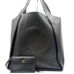 【美品！✨】ステラマッカートニー ロゴトートバッグ パンチング 黒