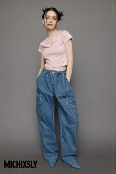 【完売品】MICHIXSLY VOLUME ジーンズ ブラックカーゴパンツ SLY | MICHIXSLY VOLUME ジーンズ (ワイド ) |SHEL'TTER WEBSTORE