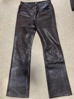 Lee RIDERS リー　ライダース　レザー パンツ 牛革　size28 美品！Lee RIDERS リーライダースレザー パンツ 牛革size28