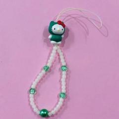 当時物　サンリオ　キティ　シャーペン　ビーズチャーム付き サンリオキャラクターズ クッションリボンシリーズ マスコット
