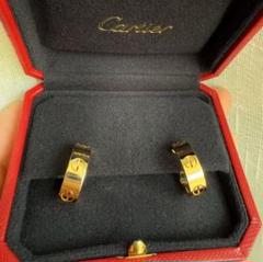 極美品Cartierカルティエローズゴールドloveネジピアス