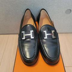 美品　HERMES　エルメス　ローファー 35ハーフ　コンスタンスHロゴ 美品 HERMES エルメス ローファー 35ハーフ コンスタンスHロゴ