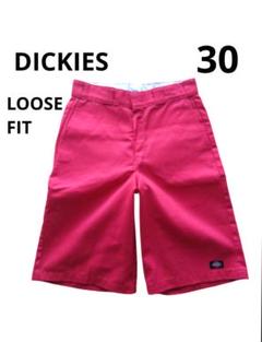 DICKIESディッキーズ　ライトな赤　LOOSEFIT　30　ハーフパンツ