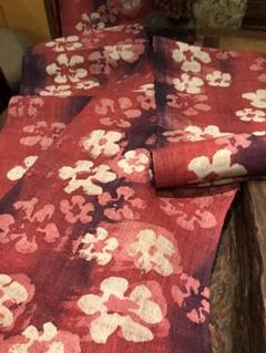 HEMP モン族伝統のバティック手織　　　　　　　　 り布2メートル幅36cm