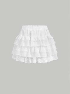 【美品】 SHEIN フリル ミニスカート ホワイト XSサイズ バレエコアのサムネイル