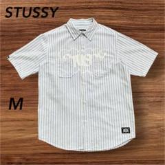 STUSSYステューシー　ストライプワークシャツ　M