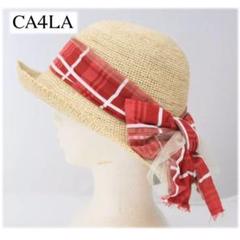 《カシラ》 新品 春夏 チュールラフィアハット サイズ調整可能 麦わら帽子