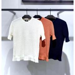 極美品 22SS セオリー BRISTOL COTTON ワッフルニット S
