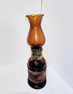 【アンティーク】琥珀色　オイルランプ　アルコールランプ　エイジング アンティーク】琥珀色 オイルランプ アルコールランプ
