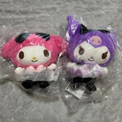 マイメロディ・クロミ　ブラックフラワーインドレスBIGぬいぐるみ　全2種セット