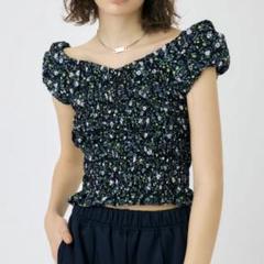 タグ付き未使用MOUSSY GATHER FLOWER ブラウス MOUSSY（マウジー）の「GATHER FLOWER ブラウス（シャツ