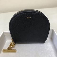 極上美品 Chloé 黒 レザー コインケース クロエ ミラーケース ドリュー