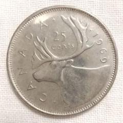 2277.【カナダ銀貨・レア】未洗　トーンあり　1964年1ドル　大型銀貨 JCC | ジャパンコインキャビネット / カナダ 1964年 1ドル銀貨