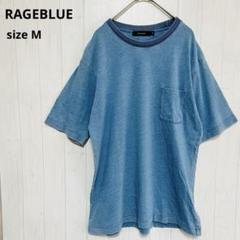 RAGEBLUE レイジブルー　半袖Tシャツ　半袖トップス　ブルー　M　a412