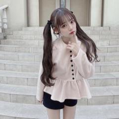 2025年最新】bibiy ペプラムカーディガン ピンクの人気アイテム