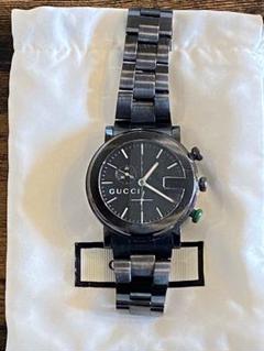 GUCCI 時計 YA101331 ブラック クロノグラフ