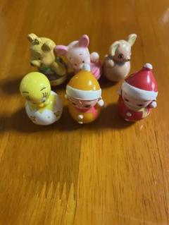 昭和レトロ　ミニチュア おきあがりこぼし 赤ちゃん キューピー　プーさん