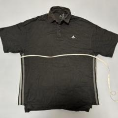 adidas 黒 ポロシャツ ストライプ