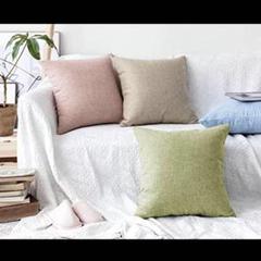 クッションカバー 2枚 サイズ60×60cm ベージュ どんな部屋にも合う