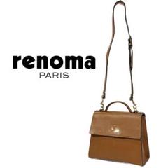【人気】 renoma レノマ 本革 レザー ハンドバッグ ショルダー バッグ