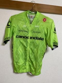 Castelli Cannondale サイクルジャージ L グリーン グリーンアーガイルのカステリ製キャノンデールプロサイクリング