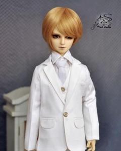 1/3 ドール服 75cm〜80cm 白スーツ トップス、ジャケットセット