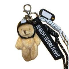 じゃらじゃらキーホルダー REMOVE BEFORE FLIGHT クマ