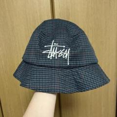レア❗️ 新品未使用 STUSSY バケットハット チェック ステューシー STUSSY Headgear 帽子 ハット チェック ウール L