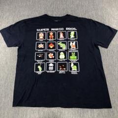 XL スーパーマリオブラザーズ Tシャツ ネイビー super mario