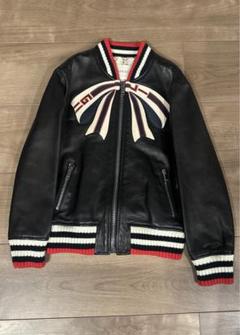 GUCCI 黒 レザージャケット キッズ（6）120センチ GUCCI 黒 レザージャケット キッズ（6）120センチ