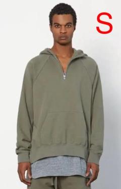 fog half zip pullover hoodie khaki